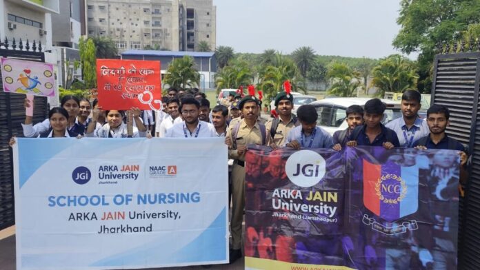AJU-3 Arka Jain University Nursing Students Awareness Camp at Mohanpur