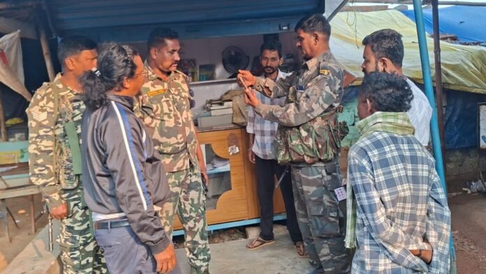 Police investigating at the scene