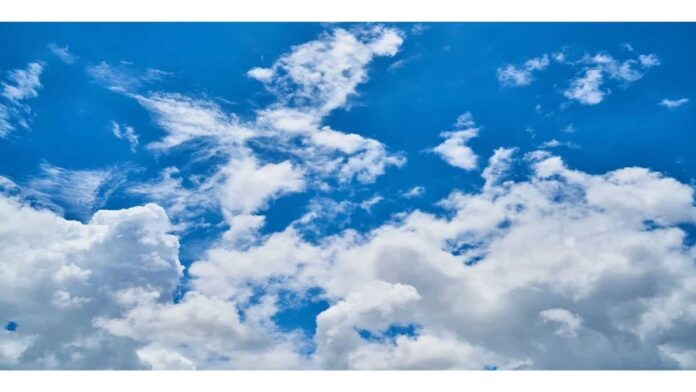 Dark clouds and thunderstorm weather conditions in Jharkhand during orange alert warning