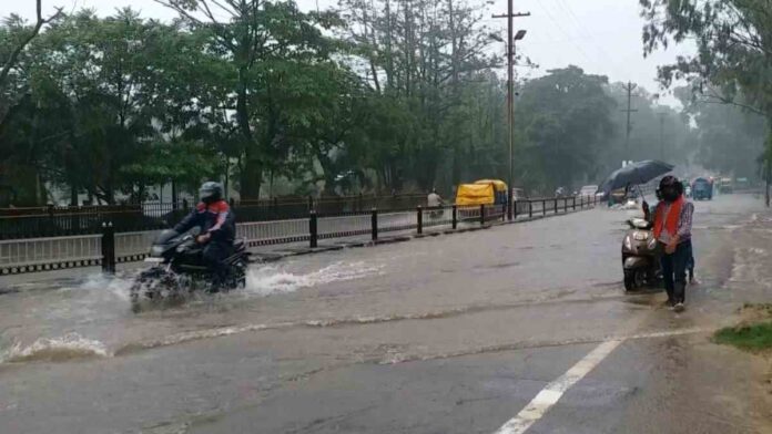 Dark monsoon clouds over Jharkhand as weather department issues orange alert for heavy rain and thunderstorms