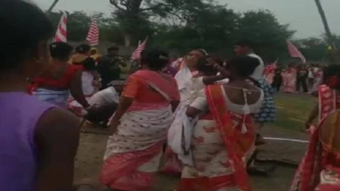 Adityapur Land Dispute Violence Adityapur project site vandalism after land dispute Mahapanchayat Saraikela