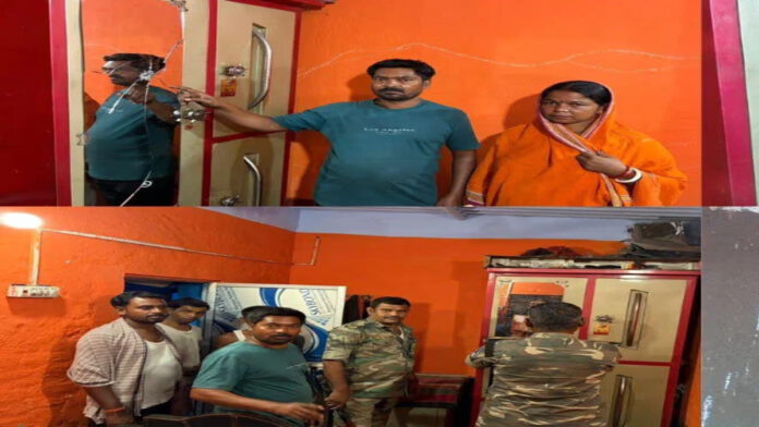 रवि मिर्धा के घर फायरिंग से दहशत धनबाद में रवि मिर्धा के घर पर फायरिंग के बाद जांच करती पुलिस